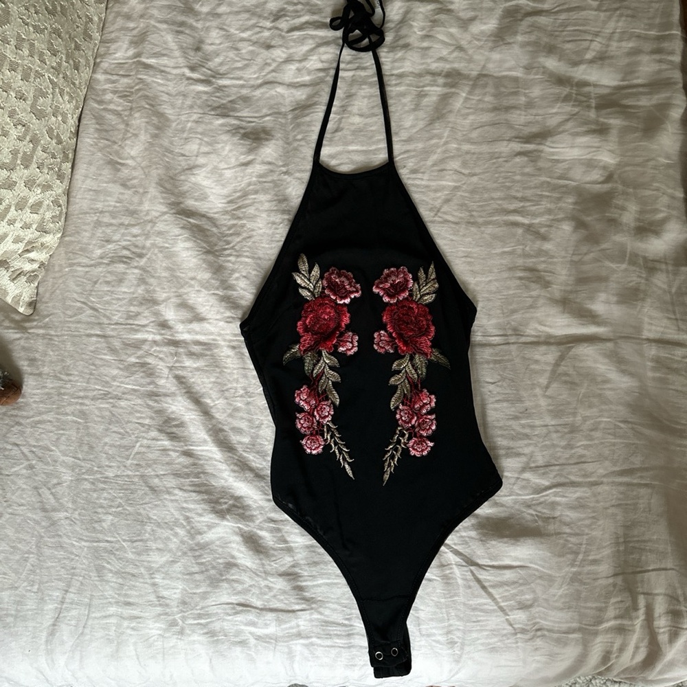 Black mesh bodysuit